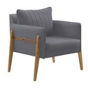 Ver imagem 2 de Kit 2 Poltronas Decorativa para Sala de Estar Orion Cinza