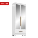 Ver imagem 4 de Guarda-Roupa 100% MDF 2 Portas 1 Gaveta com Espelhos Smart Plus Espresso Móveis Branco