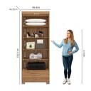 Ver imagem 3 de Guarda-Roupa 100% MDF 2 Portas 1 Gaveta com Espelhos Smart Plus Espresso Móveis Bege/Cinamomo