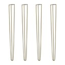 Ver imagem 1 de Kit 4 Pés de Metal 90 Cm Aparador e Mesa de Canto Dourado