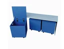 Ver imagem 1 de Mesa infantil com 3 baús com rodízios e tampa em mdf