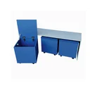 Ver imagem 1 de Mesa infantil com 3 baús com rodízios e tampa em mdf