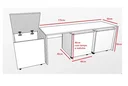 Ver imagem 3 de Mesa infantil com 3 baús com rodízios e tampa em mdf