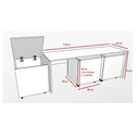 Ver imagem 3 de Mesa infantil com 3 baús com rodízios e tampa em mdf