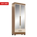 Ver imagem 4 de Guarda-Roupa 100% MDF 2 Portas 1 Gaveta com Espelhos Smart Plus Espresso Móveis Bege/Cinamomo/Offwhite