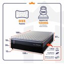 Ver imagem 3 de Conjunto Cama Box Casal Dakota Preto 138x188x57 Espuma D33
