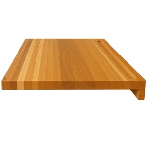 Estação de Corte 60x50cm Tábua Teca com Encaixe Bancada Preparo Massas Zanline