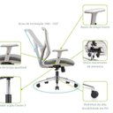 Ver imagem 5 de Kit 5 Cadeiras de Escritório Diretor Ergonômicas NR17 Tela Mesh Cinza Espresso Móveis