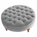 Ver imagem 1 de Puff Amara 70 cm Suede SLK Decor Cinza