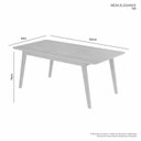 Ver imagem 5 de Conjunto Sala de Jantar Mesa Elegance com 4 Cadeiras Bless Marrom/Cinza
