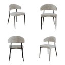 Ver imagem 7 de Conjunto Sala de Jantar Mesa Elegance com 4 Cadeiras Bless Marrom/Cinza