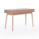 Ver imagem 2 de Escrivaninha Liva 2 Gavetas 120 Cm X 53 Cm Rosa Blush