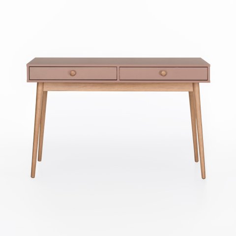 Escrivaninha Liva 2 Gavetas 120 Cm X 53 Cm Rosa Blush