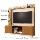 Ver imagem 4 de Home Atlanta Para TV Até 65 Polegadas Cinamomo Com Off White Ripado Bechara