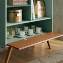 Ver imagem 2 de Balcão Cantinho do Café 150x80cm Rubi Lukaliam Menta/tauari Ripado 3d
