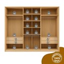 Ver imagem 7 de Guarda Roupa Casal 6 Portas 4 Gavetas 100% MDF Hefesto Carvalho Nature/Off White Marrom