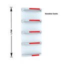 Ver imagem 4 de Gondola Parede 170 Fit Ate 5 Metros 1 Canto Branco 30b Pe Vermelho