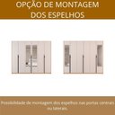 Ver imagem 6 de Guarda Roupa Casal com Espelho 6 Portas 100% MDF Hefesto Carvalho Nature/Off White Marrom