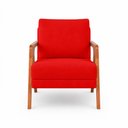 Ver imagem 2 de Kit 2 Poltronas Sala de Estar Maya Luxo Suede Vermelho M3 - Monari Design