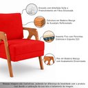 Ver imagem 7 de Kit 2 Poltronas Sala de Estar Maya Luxo Suede Vermelho M3 - Monari Design