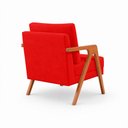 Ver imagem 4 de Kit 2 Poltronas Sala de Estar Maya Luxo Suede Vermelho M3 - Monari Design
