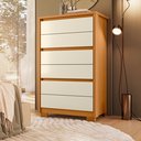 Ver imagem 1 de Cômoda 06 Gavetas Imperium 79x126x43 cm Marrom/Cinamomo/Off White
