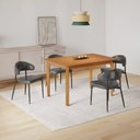Ver imagem 1 de Conjunto Sala de Jantar Mesa Candian com 4 Cadeiras Bless Marrom/Preto