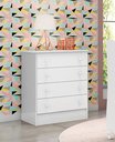 Ver imagem 1 de Cômoda Infantil Pirulito C/ 4 Gavetas Branco