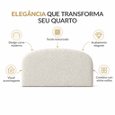 Ver imagem 4 de Cabeceira King 193cm Curva Estofada Bouclé Cama Box Fly:Off White