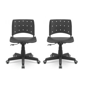 Kit 2 Cadeiras para Escritório Ergonômica Secretária Giratória Ergoplax Mais Nr17
