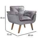 Ver imagem 3 de Kit com 2 Poltronas Opalla com Debrum e Base Fixa