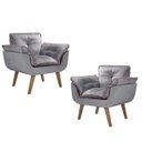 Ver imagem 2 de Kit com 2 Poltronas Opalla com Debrum e Base Fixa