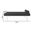 Ver imagem 4 de Couch Barcelona Couro Natural Linha Premium Design Modernista Sala Recepção Alto Padrão - Preto