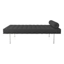 Ver imagem 2 de Couch Barcelona Couro Natural Linha Premium Design Modernista Sala Recepção Alto Padrão - Preto
