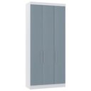 Ver imagem 1 de Guarda Roupa Modulado 102cm com 3 Portas Taiga Branco/grey L01 - Mpozenato