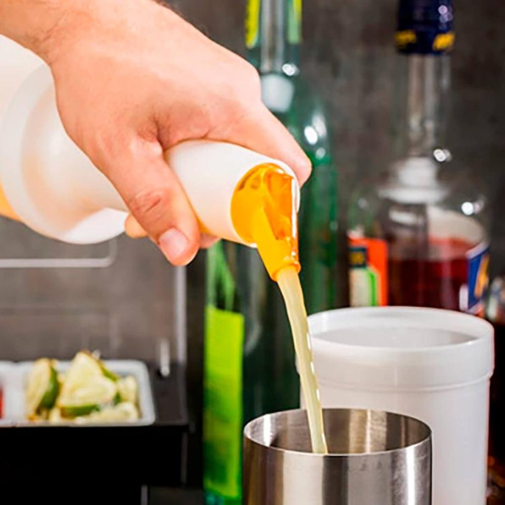 Kit 4 Garrafa Store'n Pour 1l Laranja Bartender Xaropes Drinks Molhos - 3