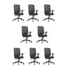 Kit 8 Cadeiras Escritório Diretor NR17 Tela Mesh Alpha - 1
