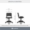 Kit 6 Cadeiras para Escritório Ergonômica Secretária Giratória Ergoplax Mais Nr17 - 7