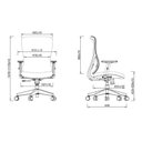 Ver imagem 4 de Kit 10 Cadeiras Escritório Diretor NR17 Ergonômica Tela Mesh Sigma Cinza