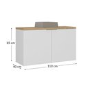 Ver imagem 4 de Gabinete de Banheiro sem Cuba Nature Estilare 110cm