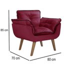 Ver imagem 3 de Kit com 2 Poltronas Opalla com Debrum e Base Fixa