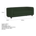 Ver imagem 3 de Sofá 3 Lugares Luxo Recepção Escritorio Sala Veneza 200cm Linho