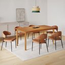 Ver imagem 1 de Conjunto Sala de Jantar Mesa Candian 6 Cadeiras Bless Yescasa Marrom/Whiskey