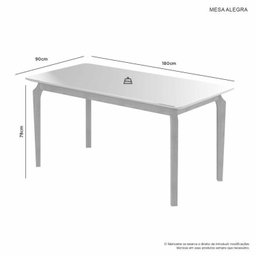 Conjunto Sala de Jantar Mesa Candian 6 Cadeiras Bless - 6
