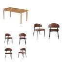 Ver imagem 2 de Conjunto Sala de Jantar Mesa Candian 6 Cadeiras Bless Yescasa Marrom/Whiskey