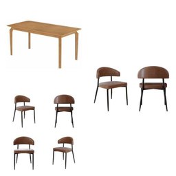 Conjunto Sala de Jantar Mesa Candian 6 Cadeiras Bless - 2