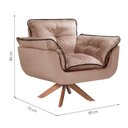 Ver imagem 3 de Kit com 2 Poltronas Opalla com Debrum e Base Giratória