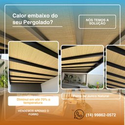 Esteira de Junco Natural 15mt X 1,05mt para Cobertura Decoração - 4