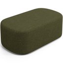 Ver mais imagens de Kit 02 Puffs Decorativo Orgânico para Living Quarto 100cm Doha W01 Linho Verde- Lyam Decor
