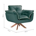 Ver imagem 4 de Kit 2 Poltronas Opalla com Debrum e Base Giratória